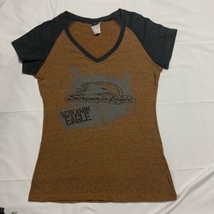 Womens Harley-Davidson screaming eagle logo T-shirt burn orange